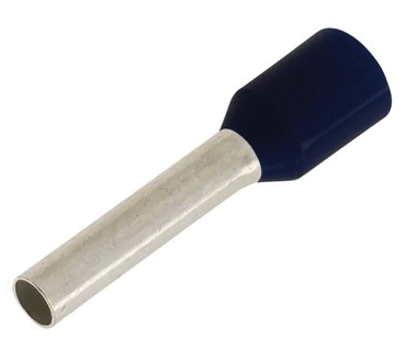 Eristetty pääteholkki 6,0mm²/18mm musta 100kpl/pkk Eristetty pääteholkki 6,0mm²/18mm musta 100kpl/pkk