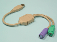 PS/2-haaroitusjohto USB-liitäntään 0,3m