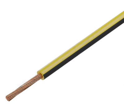 Kytkentäjohto 60Vdc 0,5mm² keltainen/musta 100m/rll