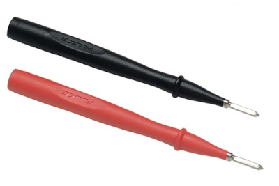 Mittauskärkipari 4mm turvabanaaniliittimille, punainen/musta Mittauskärkipari 4mm turvabanaaniliittimille, punainen/musta