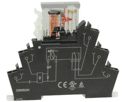 Ohjausrele DIN-kiskoon 230Vac/250Vac 6A