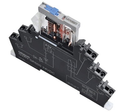 Ohjausrele DIN-kiskoon 24Vdc/250Vac 6A