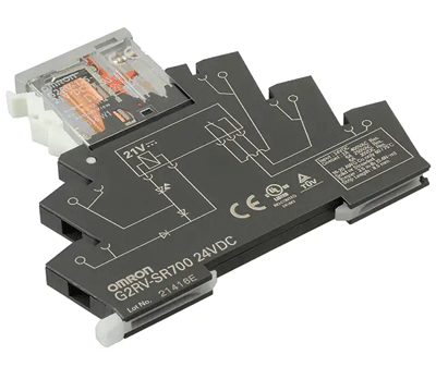 Ohjausrele DIN-kiskoon 24Vdc/250Vac 6A