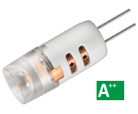 LED-lamppu G-4 12V 1,1W 95lm lämmin valkoinen