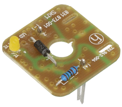 Elektroniikkalevy merkkivalo/suojadiodi 24Vdc GDME-sarja