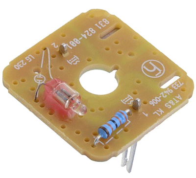 Elektroniikkalevy merkkivalolla 230Vac/dc GDME-sarja