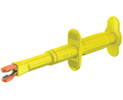 Tartuntamittapää 4mm turvabanaaniliittimelle Cat III 1000V keltainen (66.9121-24)