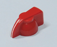 Laitenuppi muovi 6mm/19,5x32mm punainen