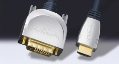 HDMI/DVI-D-liitäntäkaapeli 10m Clicktronic