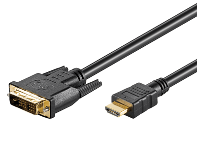 HDMI/DVI-D-liitäntäkaapeli musta 1m