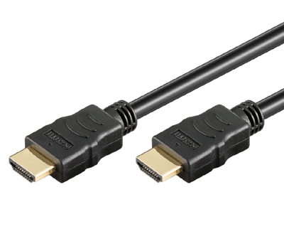 HDMI-liitäntäkaapeli Full-HD Ethernet/3D musta 0,5m *