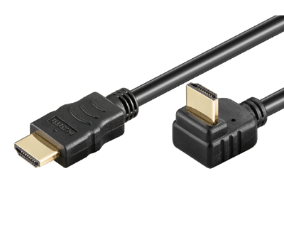 HDMI-liitäntäkaapeli Full-HD Ethernet/3D kulma/270° musta 5m
