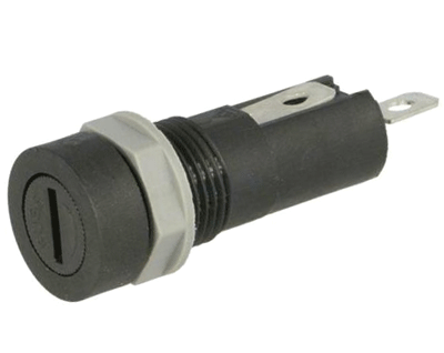 Sulakepesä paneeliin 5x20mm 10A 250Vac IP40 (PTF/70)