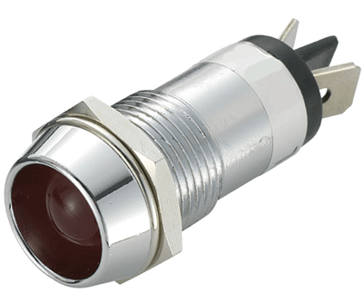 LED-merkkilamppu 24Vdc punainen 14mm