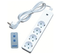 Kauko-ohjattava Schuko-jatkojohto 4-osainen 3500W 1,5m (Johdoton LC-sarja) Kauko-ohjattava Schuko-jatkojohto 4-osainen 3500W 1,5m (Johdoton LC-sarja)