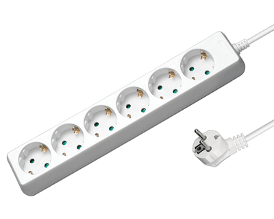 Schuko-jatkopistorasia 6-osainen 5m