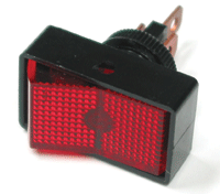 Keinuvipukytkin valolla 12V 16A 1xON-OFF, punainen