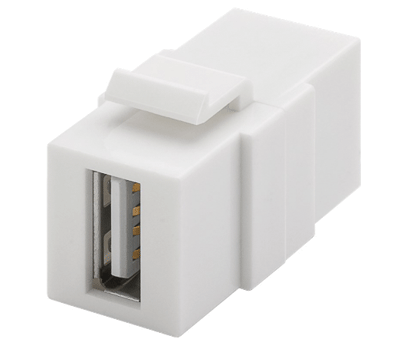 USB-liitinadapteri paneeliasennukseen USB 2.0 valkoinen