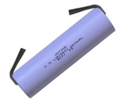 Li-Ion-akku juotoskorvakkeilla 3,7V 2500mAh *