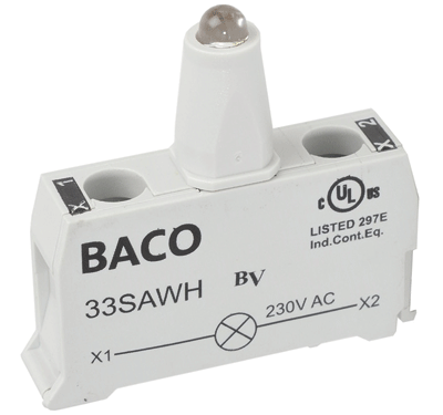 LED-moduli LBX-sarjan kytkinkoteloille 230Vac valkoinen (33SAWH)