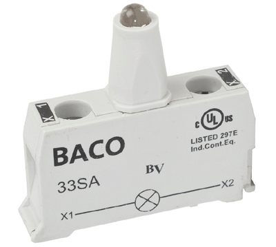 LED-moduli LBX-sarjan kytkinkoteloille 12-24Vac/dc keltainen (33SAYL)