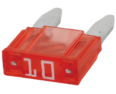 Mini-laattasulake (mini-ATO) 10A 32Vdc punainen