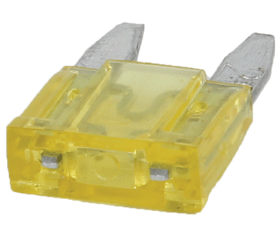 Mini-laattasulake (mini-ATO) 20A 32Vdc keltainen
