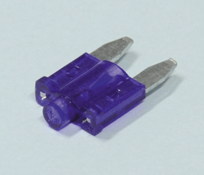 Mini-laattasulake (mini-ATO) merkkivalolla 3A 12Vdc tummanviol. ( ZH269.ASP-003) *