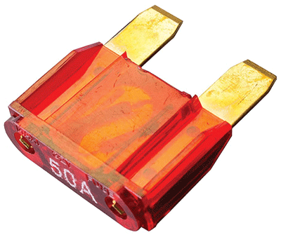 Maxi-laattasulake kullattu 50A 32Vdc punainen (ZH272.G-5) *