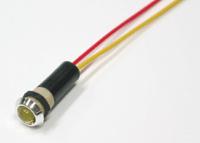 LED-merkkilamppu 12-24Vdc kromi/keltainen LED *