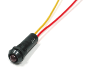 Vilkkuva LED-merkkilamppu 12Vdc musta/punainen LED