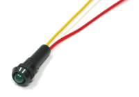 Vilkkuva LED-merkkilamppu 12Vdc musta/vihreä LED *