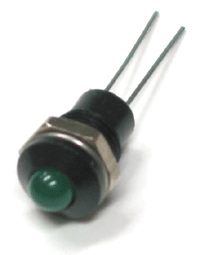 Led-kaluste 8mm musta/vihreä