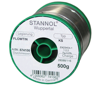 Lyijytön juotostina Sn99/Cu1 1,2mm 500g Lyijytön juotostina Sn99/Cu1 1,2mm 500g