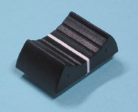 Liukupotentiometrin nuppi 24x15mm musta (2x6mm)