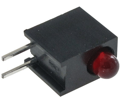 LED 3mm kulma/piirilevylle 1,5-2,4Vdc 3,4mcd punainen (HLMP-1301-E00A2)