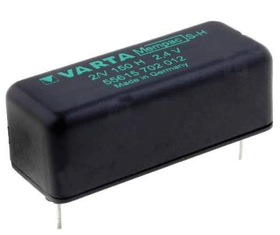 NiMh-akku piirilevylle (Mempac-S-H) 2,4V 150mAh (55615702012)