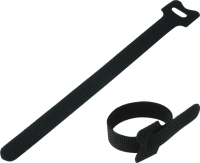 Tekstiilipanta "Velcro" 10x150mm musta 20kpl/pkk