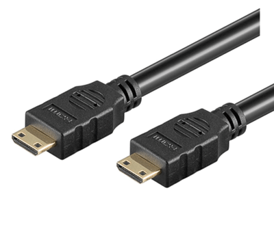 Mini-HDMI-liitäntäkaapeli Full-HD musta 1,5m