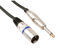 Audioliitäntäkaapeli 6,3mm monoplugi/XLR-uros 1,5m