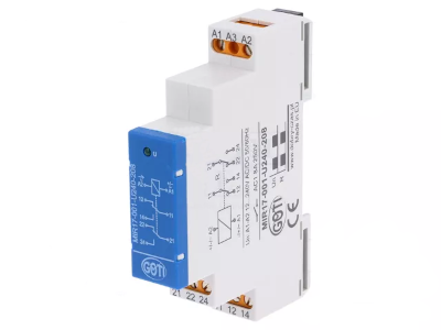Ohjausrele DIN-kiskoon 2-vaihtokosketinta 12-230Vac/dc 8A