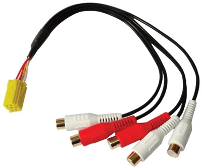 Audiosovitusjohto mini-ISO/5xRCA-liitin LINE-OUT (ZRS-ISO-3-W)