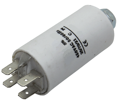 Moottorikondensaattori 7,5uF 450Vac M8 (150CBB607.5UF450V)