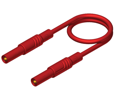 4mm turvabanaanimittajohto PVC 25cm punainen