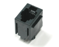 Modular-runkoliitin piirilevylle, pystymalli 4/4-napainen (RJ22) * Modular-runkoliitin piirilevylle, pystymalli 4/4-napainen (RJ22) *