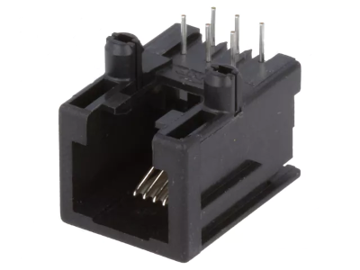 Modular-runkoliitin piirilevylle, kulmamalli 6/6-napainen (RJ12) Modular-runkoliitin piirilevylle, kulmamalli 6/6-napainen (RJ12)