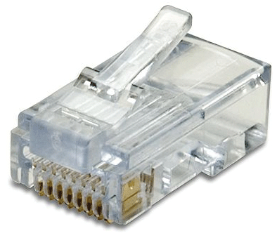 Modular-pistoke litteälle kaapelille 8/8-nap. (RJ45)