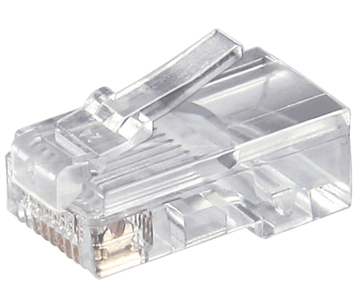 Modular-pistoke Cat6 suojaamaton/UTP pyöreälle kaapelille 8/8-nap. (RJ45) Modular-pistoke Cat6 suojaamaton/UTP pyöreälle kaapelille 8/8-nap. (RJ45)