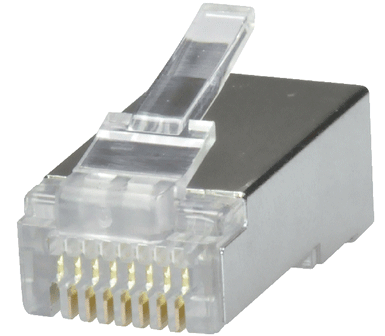 Modular-pistoke Cat6 suojattu/STP pyöreälle kaapelille 8/8-nap. (RJ45) Modular-pistoke Cat6 suojattu/STP pyöreälle kaapelille 8/8-nap. (RJ45)
