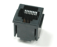Modular-runkoliitin piirilevylle, pystymalli 8/8-napainen (RJ45) Modular-runkoliitin piirilevylle, pystymalli 8/8-napainen (RJ45)